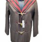 Jacket Montgomery Woman Classic Solid Colour Toggles Gft Made IN Italy New