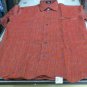 Man short Sleeve Shirt with Pocket Cotton Blend Colour Brick Fabric Canvas