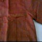 Man short Sleeve Shirt with Pocket Cotton Blend Colour Brick Fabric Canvas
