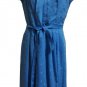 Dress Woman Summer Polka Dot Sleeveless Classic Blue Pink Beige Unlined Vintage