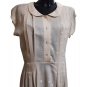 Dress Woman Summer Polka Dot Sleeveless Classic Blue Pink Beige Unlined Vintage