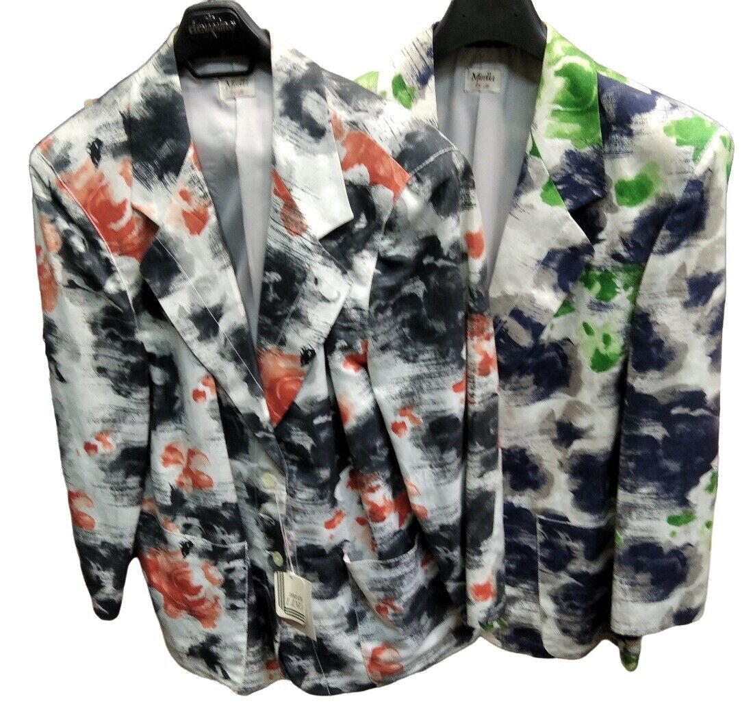 Women's Jacket Linen/Cotton Fantasy Flowers plus Sizes 21 & 23 Summer Vestebene