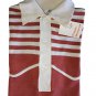 Polo Shirt short Sleeve Pure Cotton Knitted Man Red Black Size M/L Real Vintage