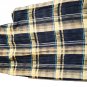 Skirt Light Check Mix Linen Bottom Black Lined, Size 42 Summer Flax Skirt New