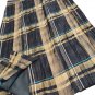 Skirt Light Check Mix Linen Bottom Black Lined, Size 42 Summer Flax Skirt New