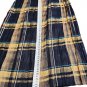 Skirt Light Check Mix Linen Bottom Black Lined, Size 42 Summer Flax Skirt New