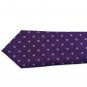 Men's Tie Bottom Violet Polka Dot Gray CM 6,5 Poly Handmade Semiartigianale Rudy