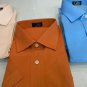 Shirt short Sleeve Man Smooth Pure Cotton Various Colours Measures Solid New