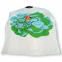 Jacket Woman White Printed Back Flowers Viscose Cool Summer White Cassera