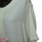 Jacket Woman White Printed Back Flowers Viscose Cool Summer White Cassera