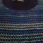 Sweater Woman Winter Wool Crew-Neck Blue Fantasy Vintage Size 42 44 Approx