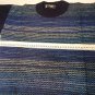 Sweater Woman Winter Wool Crew-Neck Blue Fantasy Vintage Size 42 44 Approx