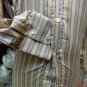 Shirt Vintage Man striped Violet SIZE XS - S Yellow Cotton Blend No Iron M. Long