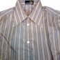 Shirt Vintage Man striped Violet SIZE XS - S Yellow Cotton Blend No Iron M. Long