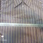 Shirt Vintage Man striped Violet SIZE XS - S Yellow Cotton Blend No Iron M. Long