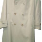 Trench Man Double-Breasted Wool 100% Khaki Raincoat 55 Size Shaped Photo