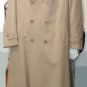 Trench Man Double-Breasted Wool 100% Khaki Raincoat 55 Size Shaped Photo