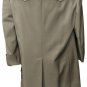 Trench Man Double-Breasted Wool 100% Khaki Raincoat 55 Size Shaped Photo