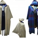 Poncho Woman Raincoat Hooded Size 40 Wide Double Made IN Italy