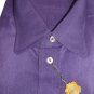 Men's Long Sleeve Shirt Vintage No Iron Ingram Dark Solid Colour Neck 41