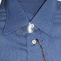 Men's Long Sleeve Shirt Vintage No Iron Ingram Dark Solid Colour Neck 41