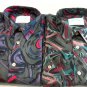 Men's Long Sleeve Shirt Multicoloured Size 41 Fit Wide Print Viscose