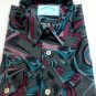 Men's Long Sleeve Shirt Multicoloured Size 41 Fit Wide Print Viscose