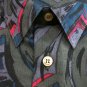 Men's Long Sleeve Shirt Multicoloured Size 41 Fit Wide Print Viscose