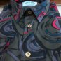 Men's Long Sleeve Shirt Multicoloured Size 41 Fit Wide Print Viscose