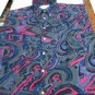Men's Long Sleeve Shirt Multicoloured Size 41 Fit Wide Print Viscose