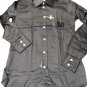 Men's Shirts Sport Vintage Solid Black S Slim Pocket Less thin stripes