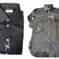 Men's Shirts Sport Vintage Solid Black S Slim Pocket Less thin stripes