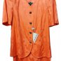 Woman set Orange Summer Jacket & Skirt Corilady Comfortable Buttons Jewel