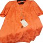 Woman set Orange Summer Jacket & Skirt Corilady Comfortable Buttons Jewel