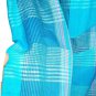 Women's Jacket Single-Breasted Skirt Summer Viscose Linen Blue Tartan 42 44