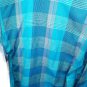 Women's Jacket Single-Breasted Skirt Summer Viscose Linen Blue Tartan 42 44