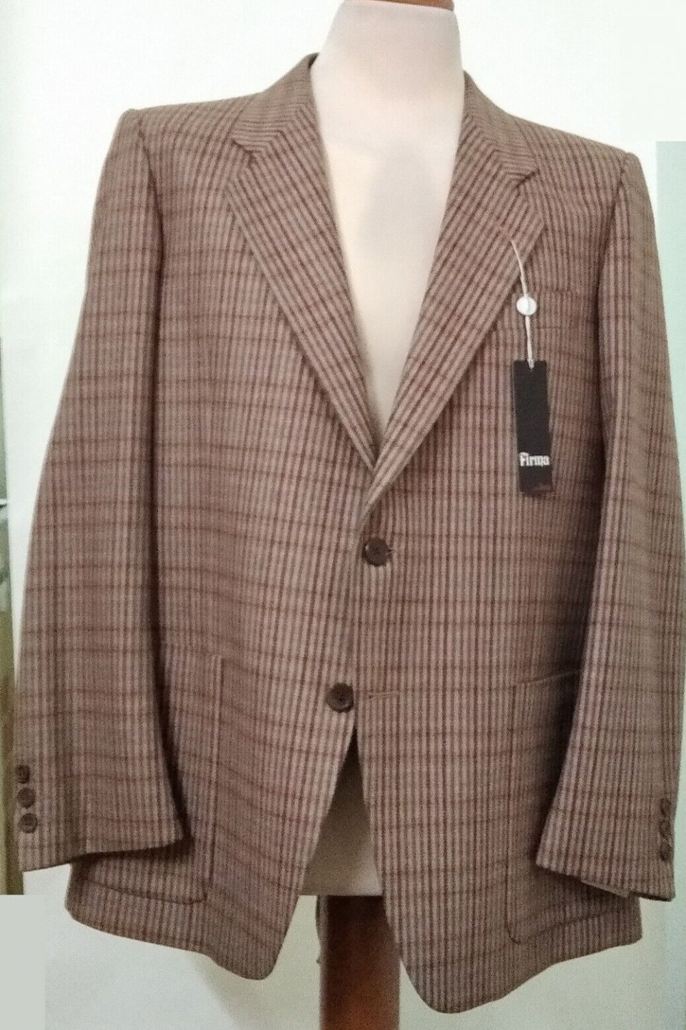 Men's Jacket Wool Blend Various Sizes Base Brown Drop 4 Sport Autumn 48 54
