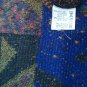 Men's Sweater Wool Blend V Neck XL Wide Fantasy Abstract Blue/Orange Manna