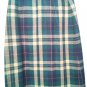 Skirt Autumn Winter Warm Tartan Green Size 42 Vintage Lined with Vent New