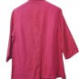 Jacket Woman Pure Linen Red Neck Shirt SIZE S Sleeve Three Quarter West Bend