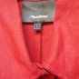 Jacket Woman Pure Linen Red Neck Shirt SIZE S Sleeve Three Quarter West Bend