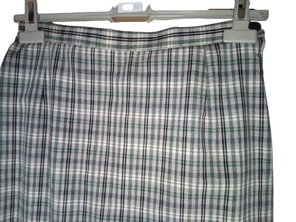 Skirt Classical Spring Check Grey Lined Split Sizes 44 & 48 It Comfortable