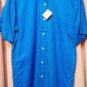 Blouse Woman Size 42 Wide Neck Shirt Solid Colour Cotton Orange Blue M Short