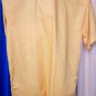 Blouse Woman Size 42 Wide Neck Shirt Solid Colour Cotton Orange Blue M Short