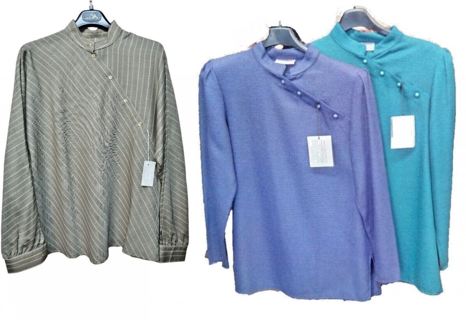 Blouse Woman Wool Blend Size 46 Ita Spring Long Sleeve Seraph Diagonal
