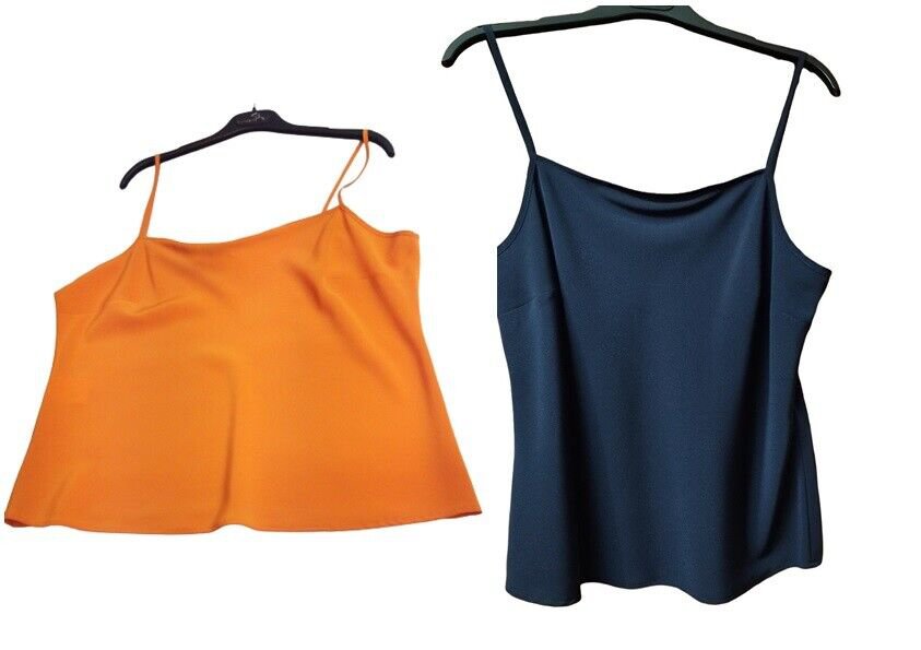 Womens Top Short Spring Summer Blue Or Orange Claudia Gil Chic Various Sizes