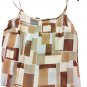 Womens Top Viscose Straps Geometric Design Brown Light Size 44 It