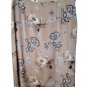 Skirt Summer Size Shaped = 52 Silk Blend Brown Floral Dedication Elegant