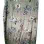 Skirt Summer Size Shaped = 52 Silk Blend Brown Floral Dedication Elegant