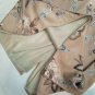 Skirt Summer Size Shaped = 52 Silk Blend Brown Floral Dedication Elegant